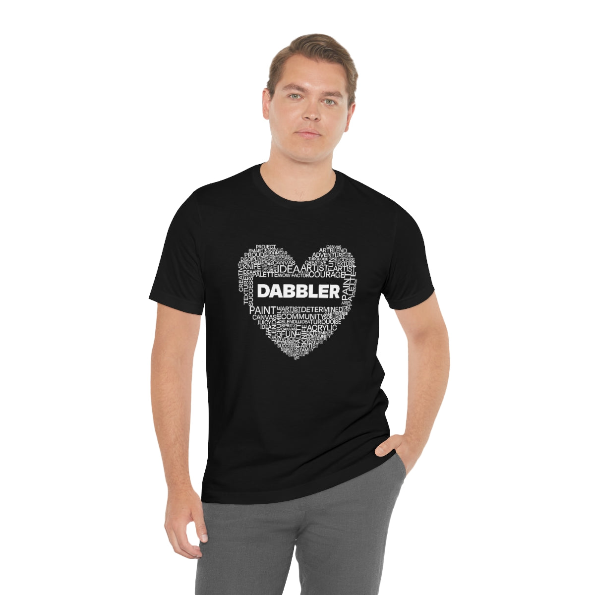 Dabbler Heart Word Art Short Sleeve Tee