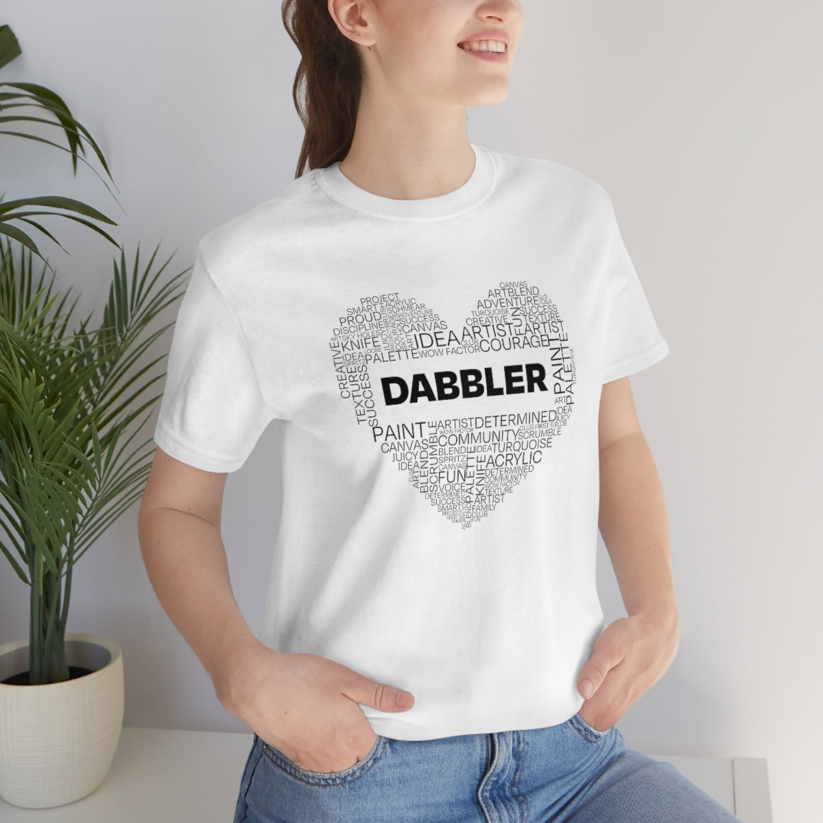 Dabbler Heart Word Art Short Sleeve Tee