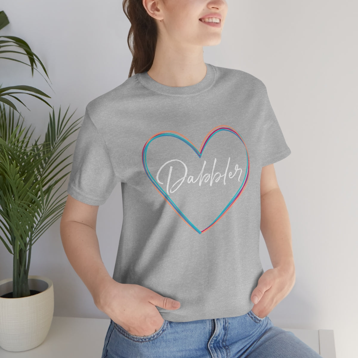 Colorful Dabbler Heart Short Sleeve Tee