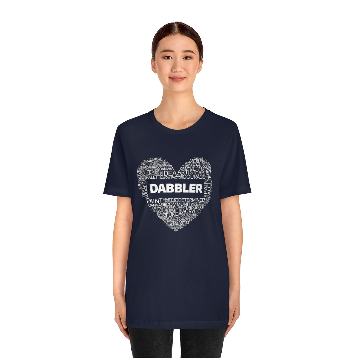 Dabbler Heart Word Art Short Sleeve Tee