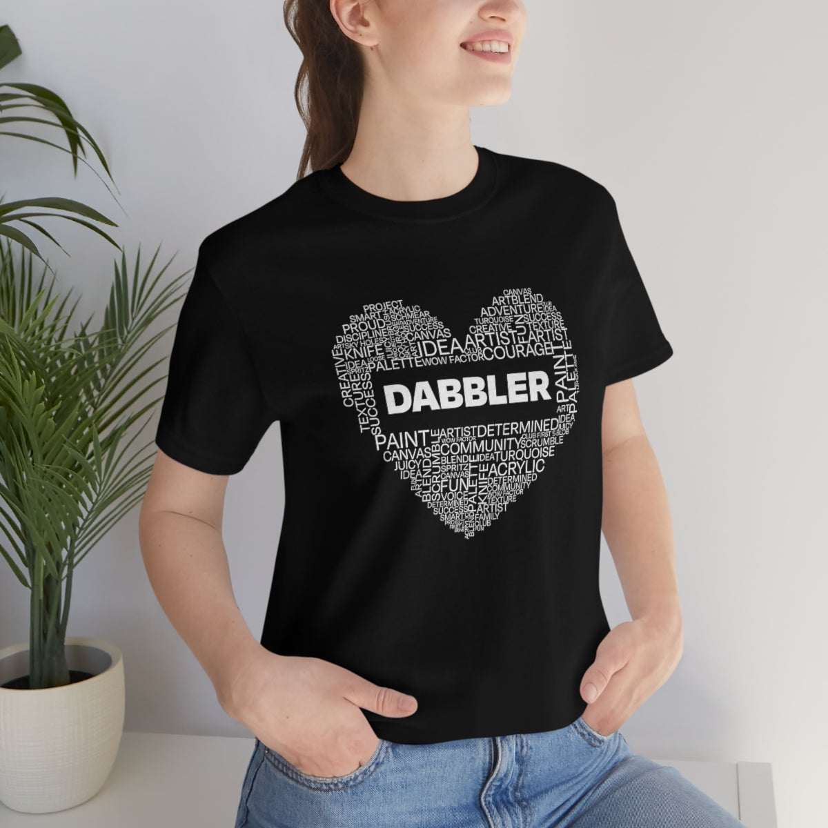 Dabbler Heart Word Art Short Sleeve Tee