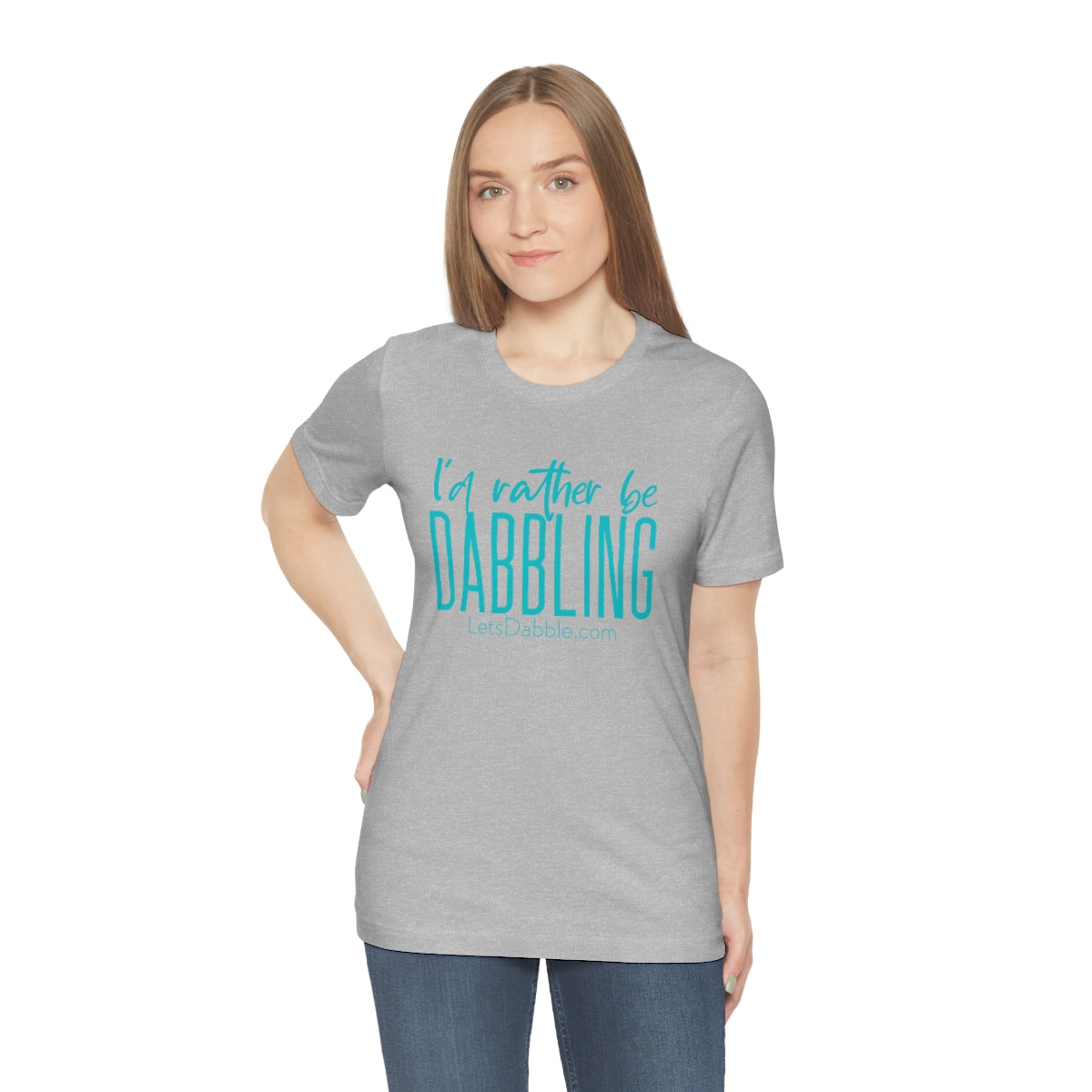 Teal I'd Rather Be Dabbling Short Sleeve Tee