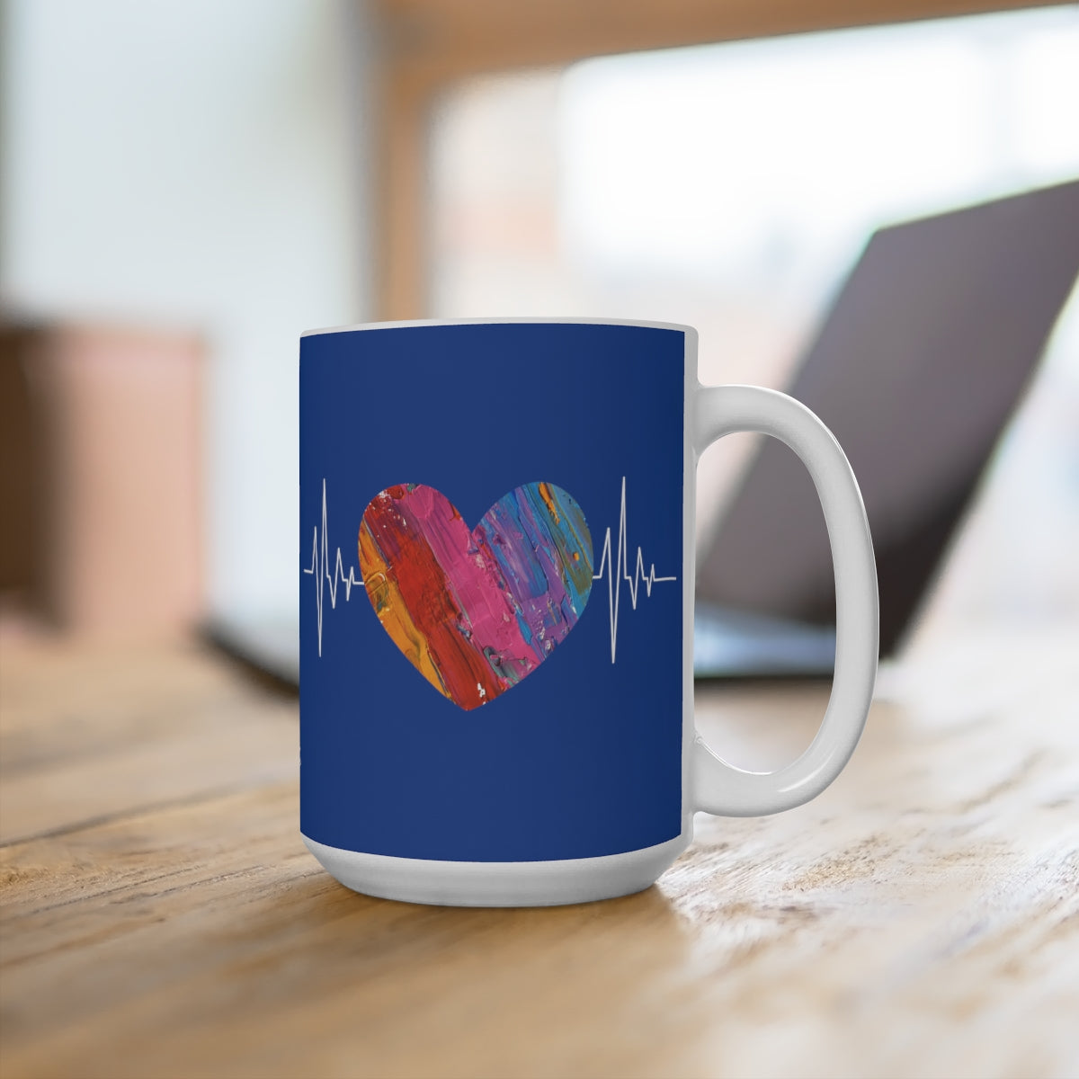 Navy Heart Mug