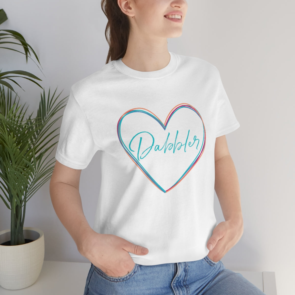 Colorful Dabbler Heart Short Sleeve Tee