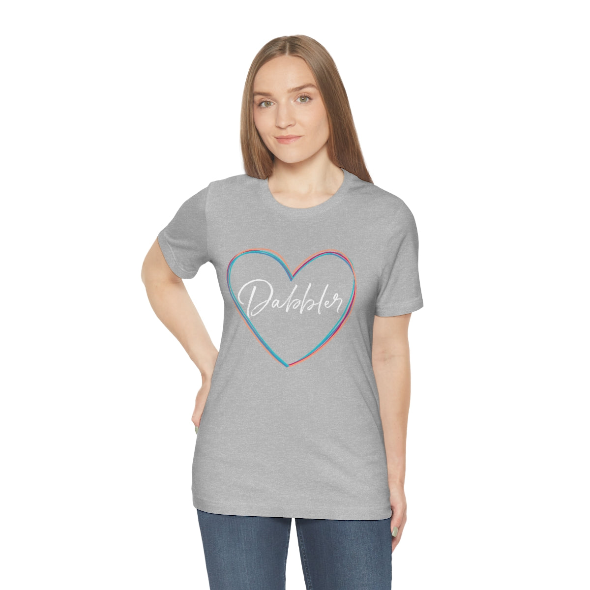 Colorful Dabbler Heart Short Sleeve Tee