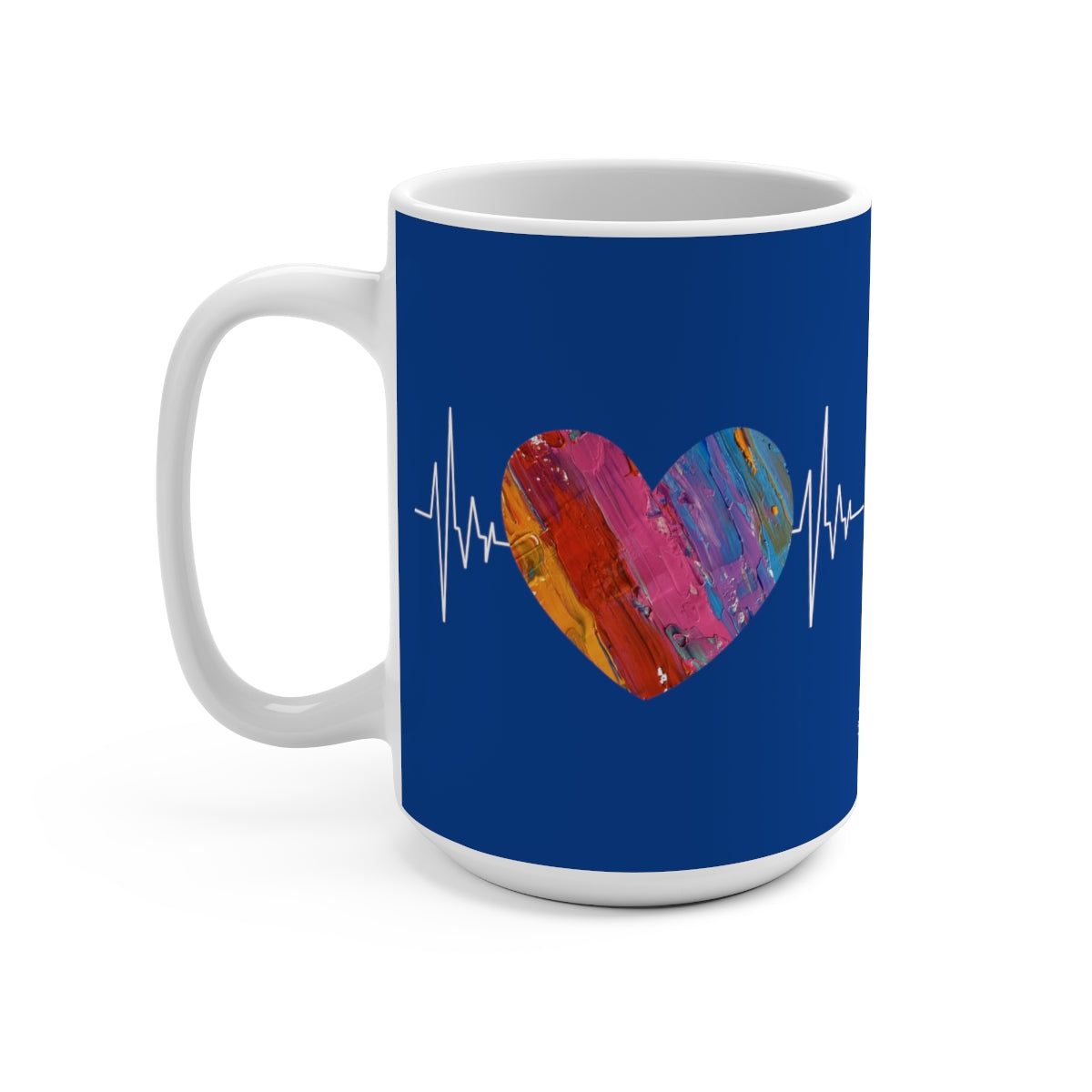 Navy Heart Mug