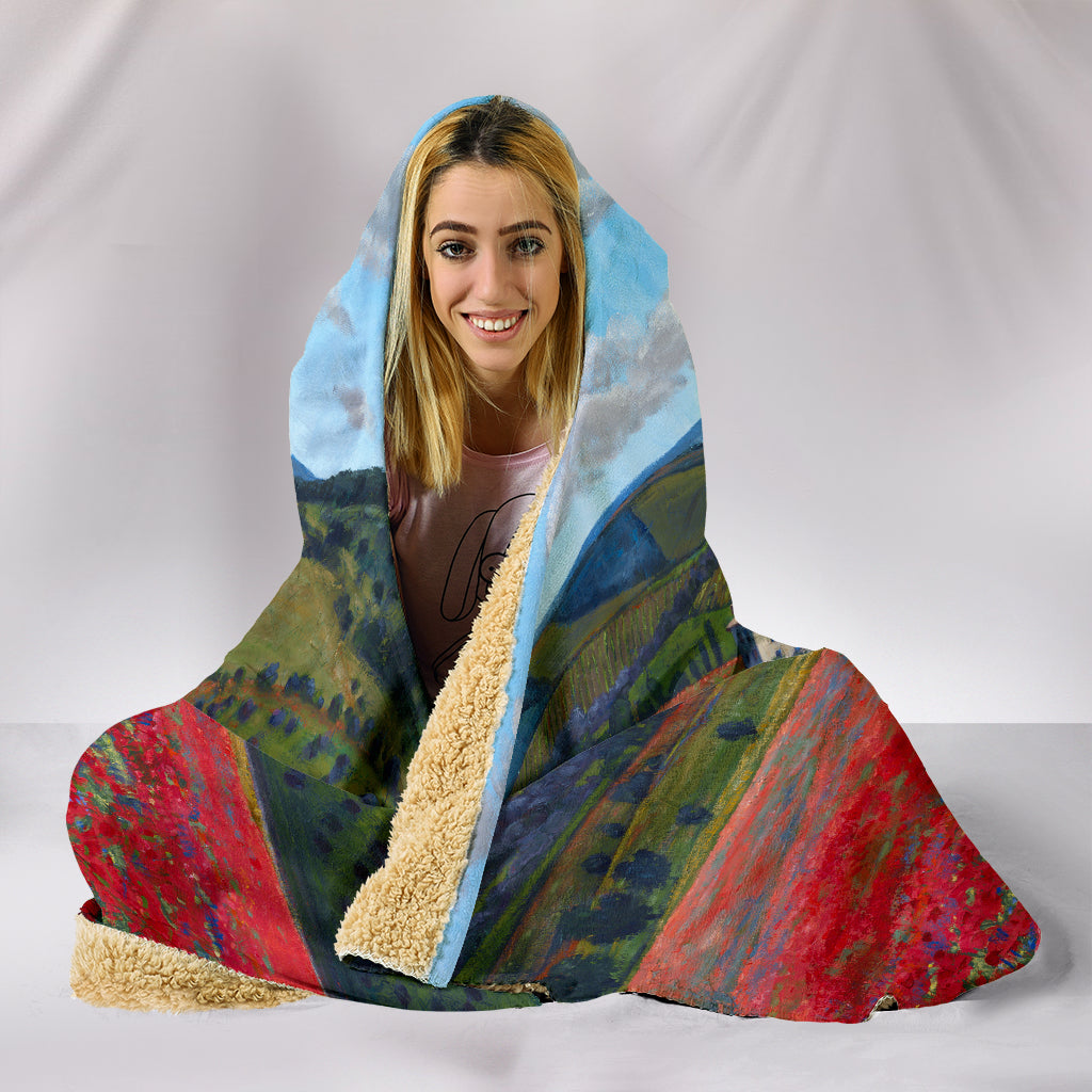 Poppy Paradise - Hooded Blanket by Jennifer Vranes